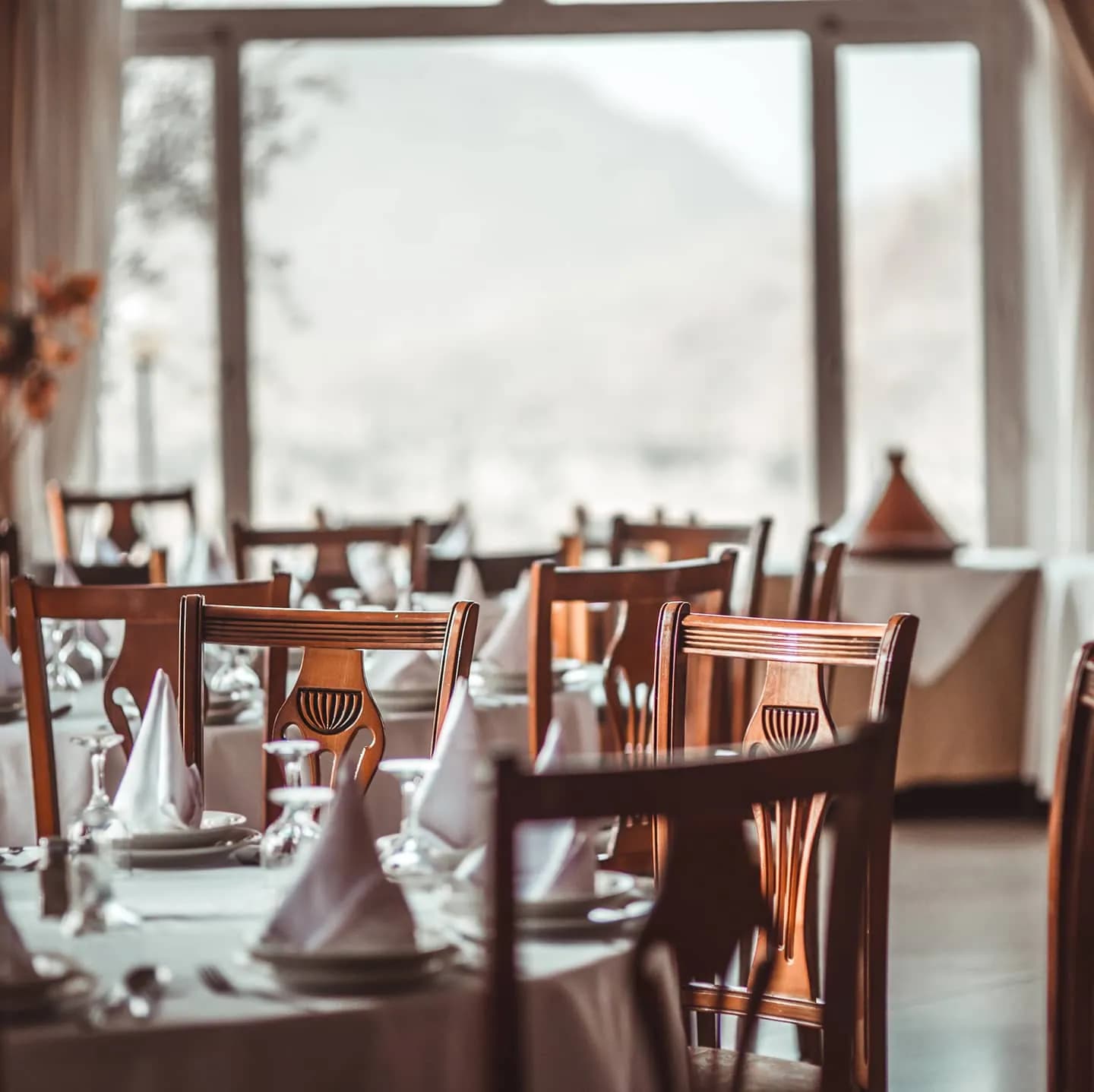 Dining room with views